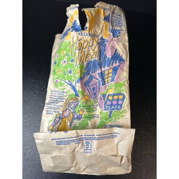 Vintage McDonald’s Happy Meal Bags Lot Barbie Hot Wheels 1991–1993 - Picture 8 of 10